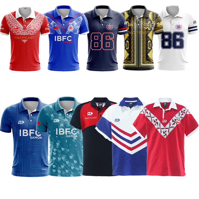 25-26 Samoa Tonga National Team Retro Short-Sleeved Rugby Jersey Tonga Samoa Rugby