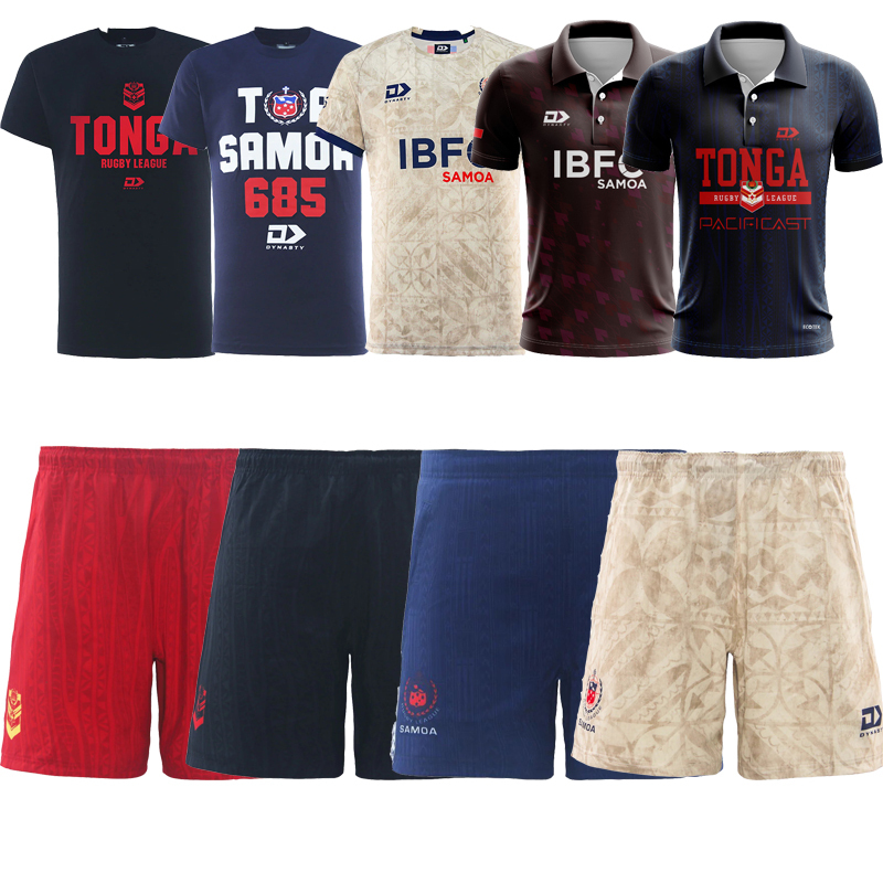 25-26 Tonga Samoa National Team T-Shirt Short-Sleeved Top and Bottom Pants Rugby Uniform Samoa Rugby 25-26 Tonga Samoa National Team T-Shirt Short-Sleeved Top and Bottom Pants Rugby Uniform Samoa Rugby