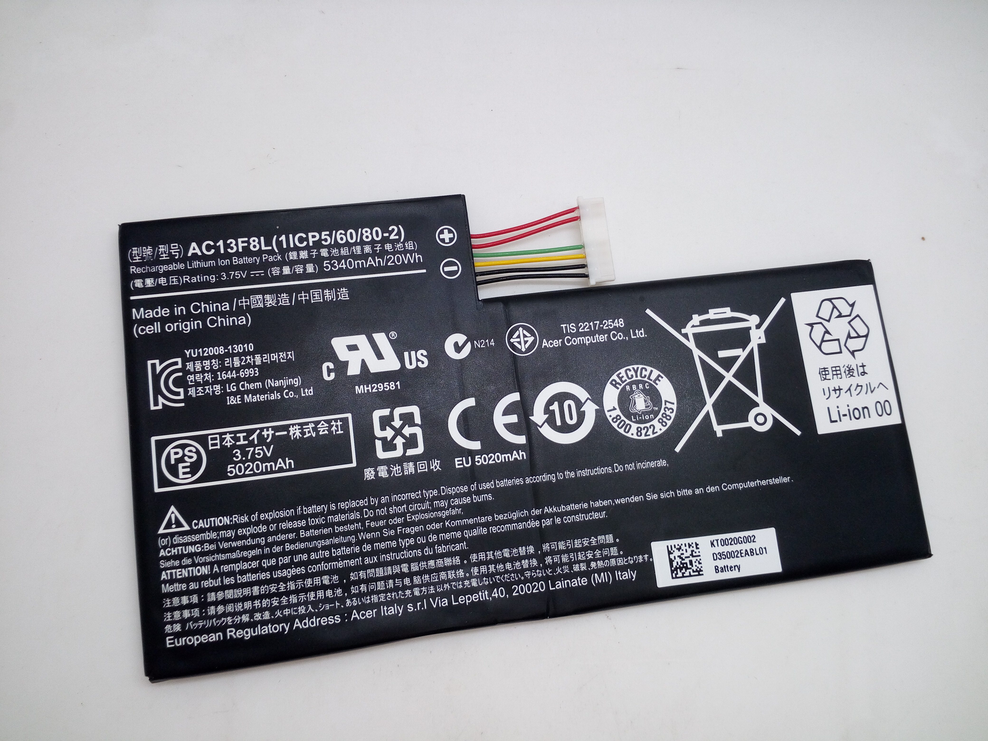 Original LOADED MACRO BASE A1 A1 A1-810 1CP5 60 80-2 AC13F8L AC13F3L TABLET BATTERY