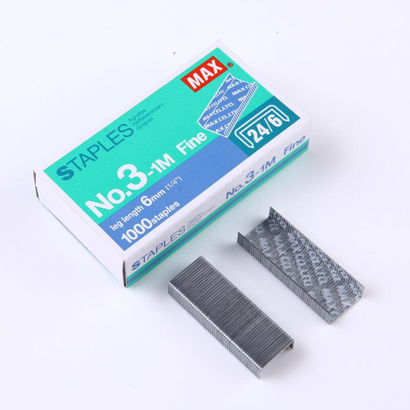 Japan MAX imported staples unified nails 24 6 staples 50 staples row 1000 nail box NO 3-1M