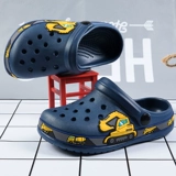 Летние детские пляжные нескользящие туфли, модные слайдеры для мальчиков, тапочки, 2023, мягкая подошва