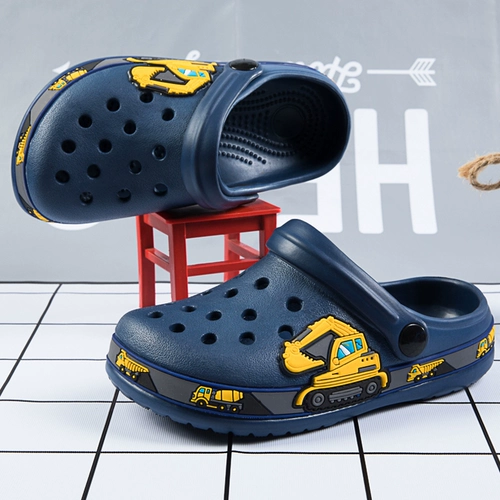 Летние детские пляжные нескользящие туфли, модные слайдеры для мальчиков, тапочки, 2023, мягкая подошва