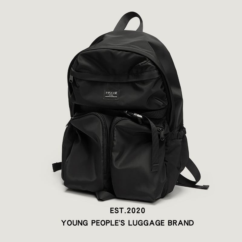 CHAOFANJI Japanese backpack men's tide brand casual simple school bag female high school student ins super fire backpack