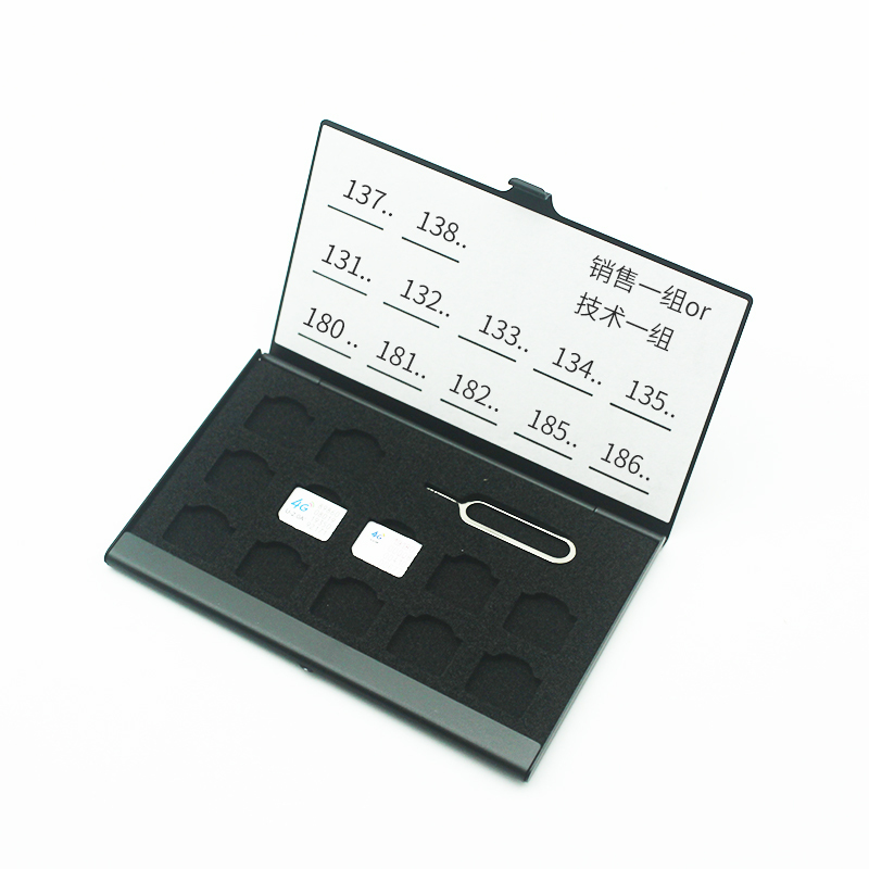 Phone Card Storage Box, Card Holder, Portable Mobile Phone Nano Sim Card Organizer, Protective Case, Large Capacity, Comes with Label Needle