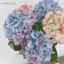 Lancol Eurostyle Emulation Flower Blue Embroidered Ball Flowers Home Living Room Dining Room Table Decoration Floral Table Placement Fake Flowers