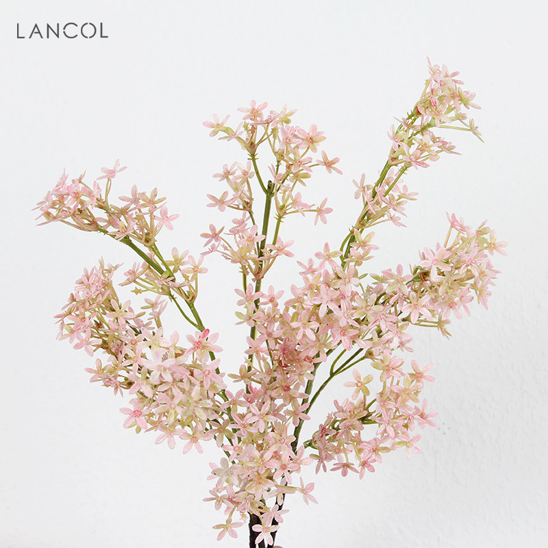 Lancol Han Style Fresh Emulation Flower Plastic Pink Floating Snowgrass Home Living Room Desktop Placement Little Fake Flowers