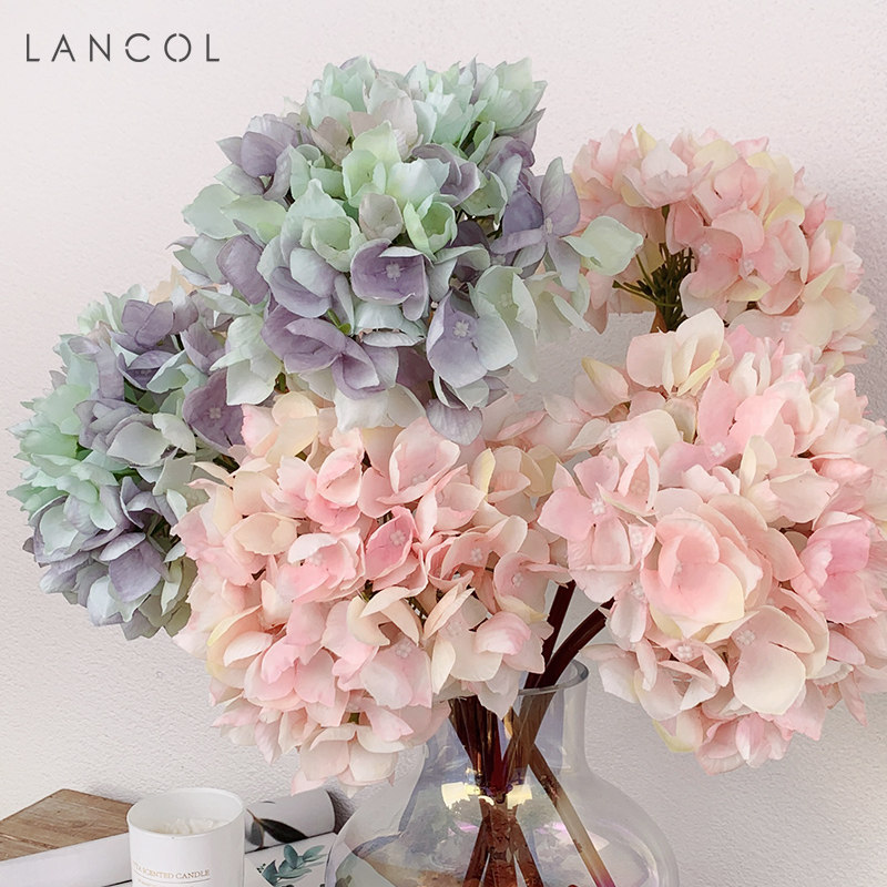 Lancol Eurostyle Emulation Flower English-style Embroidered Pink Table Living Room Putting Wedding photo Silk to decorate flower fake flowers