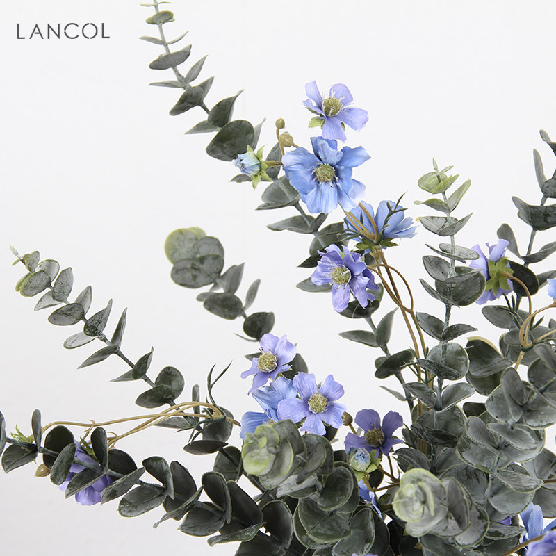 Lancol Nordic Ins Emulation Flower Plastic Yugali Leaf Living Room Decoration Flowers Flower Arrangement Accessories Tabletop Fake Flowers