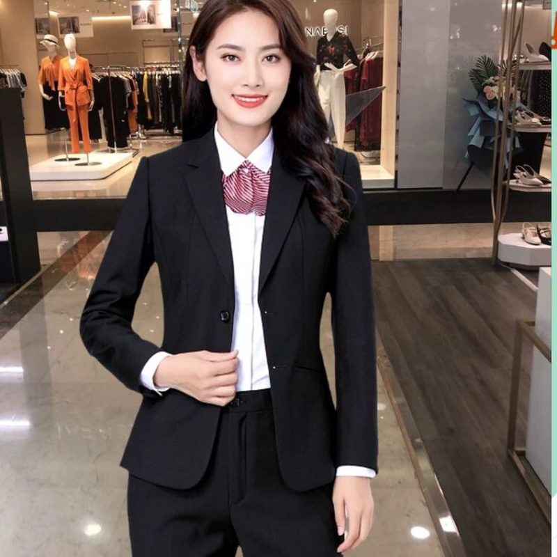 Youngor Suit Set Spring and Autumn Coat Wool Workwear Interview Suit Women's Ol Slimming No-Iron Professional Formal Wear