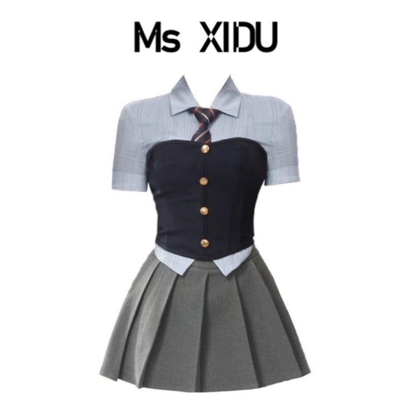 Ms Xidu Gentle and Cute American College Style Jk Uniform This Year's Popular Disney Outfit Set for Women Summer