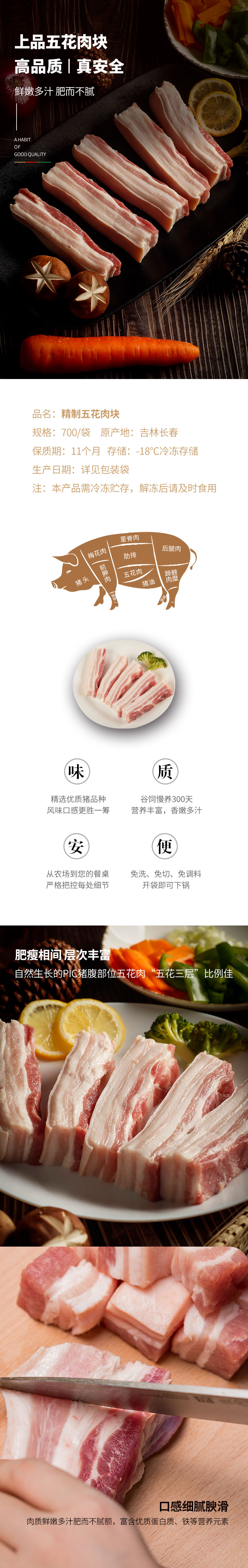 华正 精制猪五花肉 2.8斤 图1