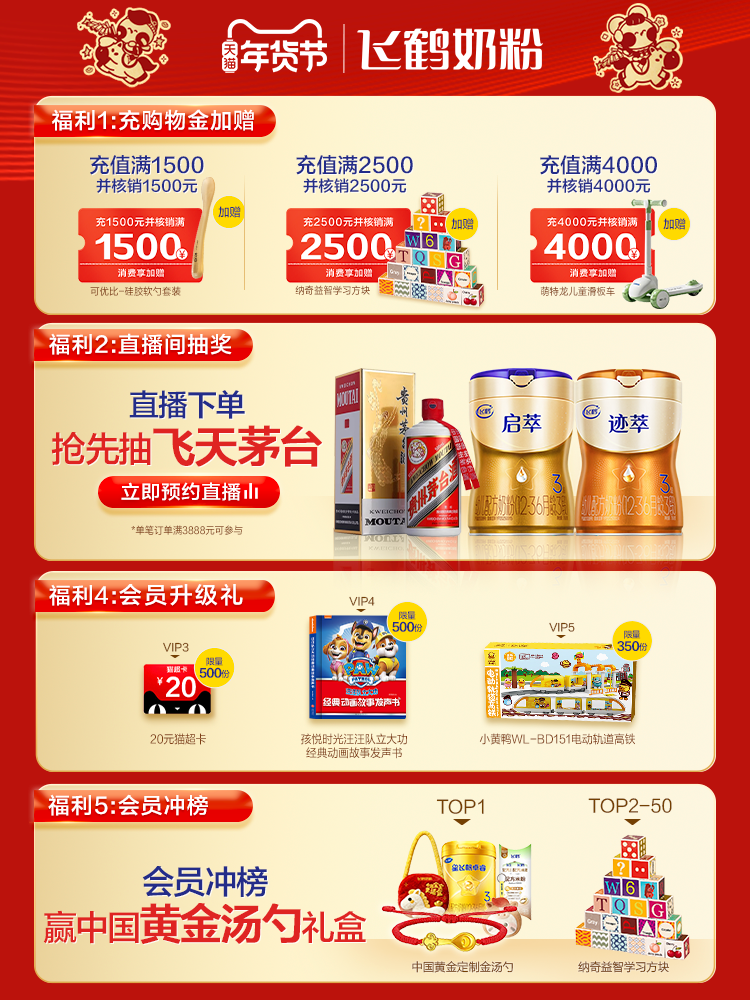 [Official Genuine Product] Feihe Xingfeifan Stage 2 Infant Formula Milk Powder 700g*6 Cans 5Hmo Patented Opo