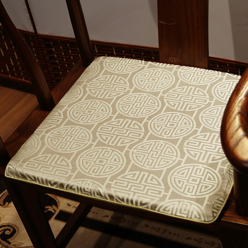 New Chinese-style chair cushion cushion classical mahogany sofa cushion non-slip solid wood chair tea table circle chair Taishi chair cushion customization