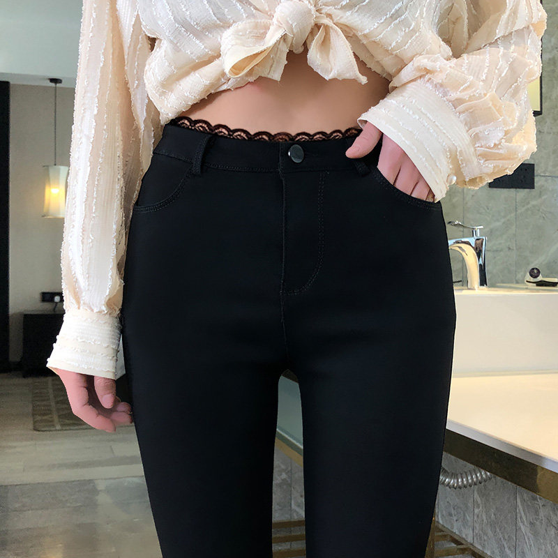 Black pants women's leggings women wear Spring and Autumn 2022 summer thin magic high-waist versatile cropped trousers