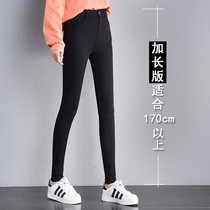 Extended leggings women wear high and ultra-long new small feet pencil high waist thin black extended trousers