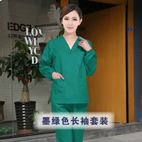 Зеленый лонгслив, нарукавники, хлопковый комплект