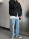 Light gray lapel cotton coat men's winter thickened jacket cotton coat Japanese simple short warm cotton jacket