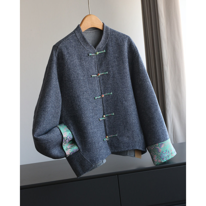 【Clearance Sale, No Restock】National Style Old Money Herringbone Double-Sided Wool Coat Woolen Overcoat 【Clearance Sale, No Restock】National Style Old Money Herringbone Double-Sided Wool Coat Woolen Overcoat