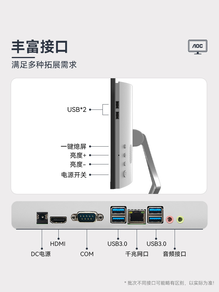 Aoc Mermaid 837 All-In-One Computer 14Th Generation Core I5I7 Home Office Gaming Desktop Computer 24inch