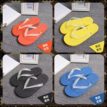 Men and women couples flip-flops flip-flops candy color summer bath slippers Tide people wear-resistant bottom fluorescent flip-flops