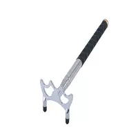 Силиконовая ручка, серебристая низкая вилка-H80