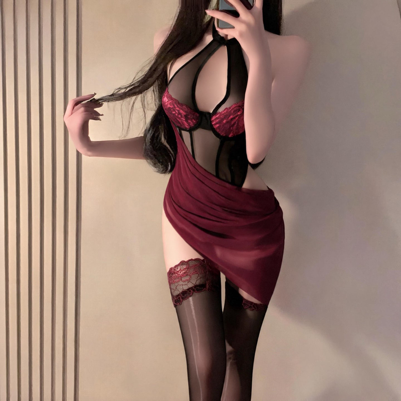 「If」Underwire Lingerie That Makes Small Breasts Look Bigger, Sexy Mesh See-Through Sensual Bodysuit Dress, High-End and Interesting Sleepwear 「If」Underwire Lingerie That Makes Small Breasts Look Bigger, Sexy Mesh See-Through Sensual Bodysuit Dress, High-End and Interesting Sleepwear