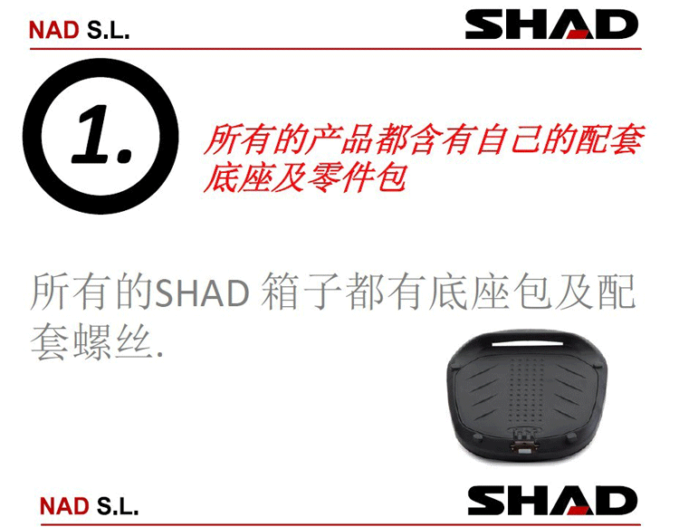 Đuôi xe máy SHAD của Tây Ban Nha phát hành nhanh xe tay ga xe điện 33 lít thân mũ bảo hiểm thùng đựng đồ xe winner x