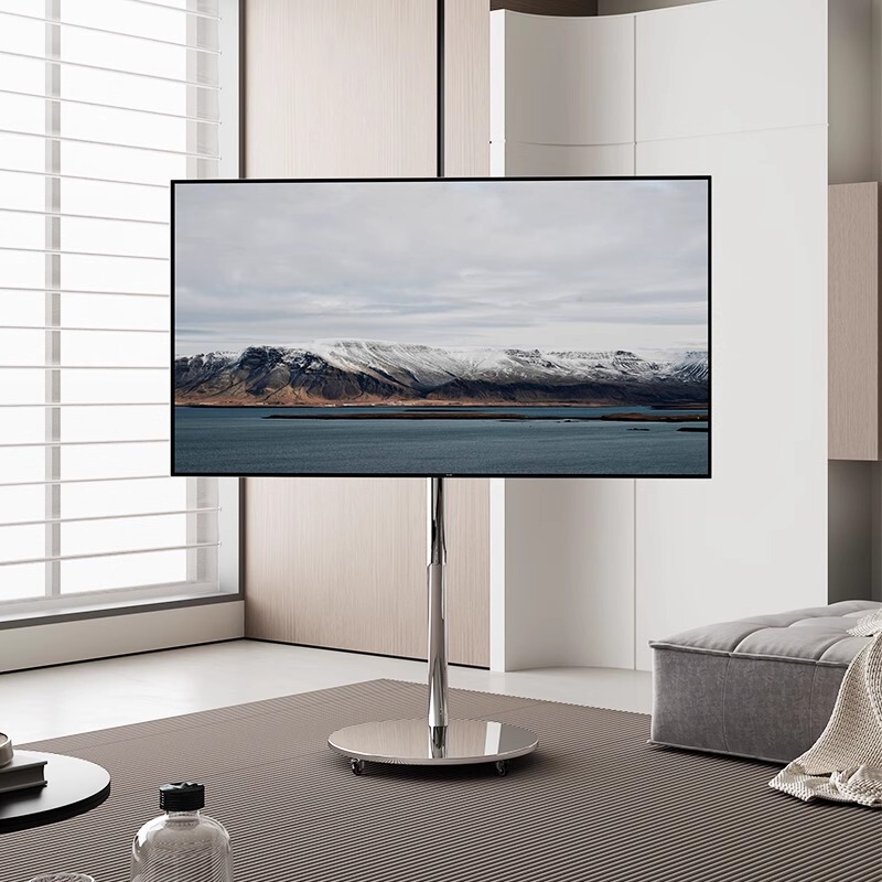 Tv Movable Stand with Wheels, Stainless Steel, Universal Mount for Xiaomi, Skyworth, Hisense 40-75inch