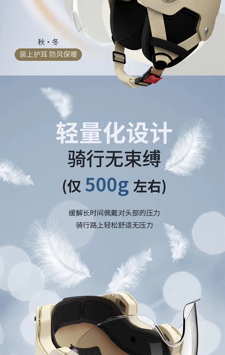 Helmet with new national standard 3C certification for electric motorcycles, suitable for men and women, universal for all seasons in summer, half helmet