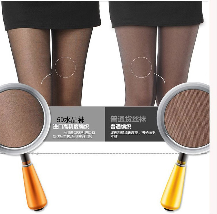 3 nạp vớ pantyhose tùy ý cắt 5D vớ tinh thể nữ mùa xuân và mùa hè siêu mỏng chống móc phần mỏng mỏng stovepipe vớ