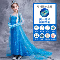 Ice and snow childrens princess dress love Sand Queen girls dress Aisha Aisha Aisha spring and winter New Summer