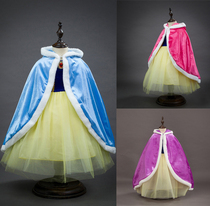Halloween Childrens Cloak Girl Frozen Princess Aisha Dress Sophia Sleeping Beauty Belle Cloak