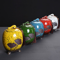 one thousand Comfort Tea Leaves Jar Ceramic Home Green Tea Deposit Tea Pot Five Rows Of Kilo of Puer Stored Tea Canned Red Tea Box