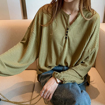 Spring and Autumn New Large Size Womens Clothes Light Cooked Western Style Long Sleeve T-Shirt Tops Fat mm Loose Design Sensation Niche Bottoming Shirts