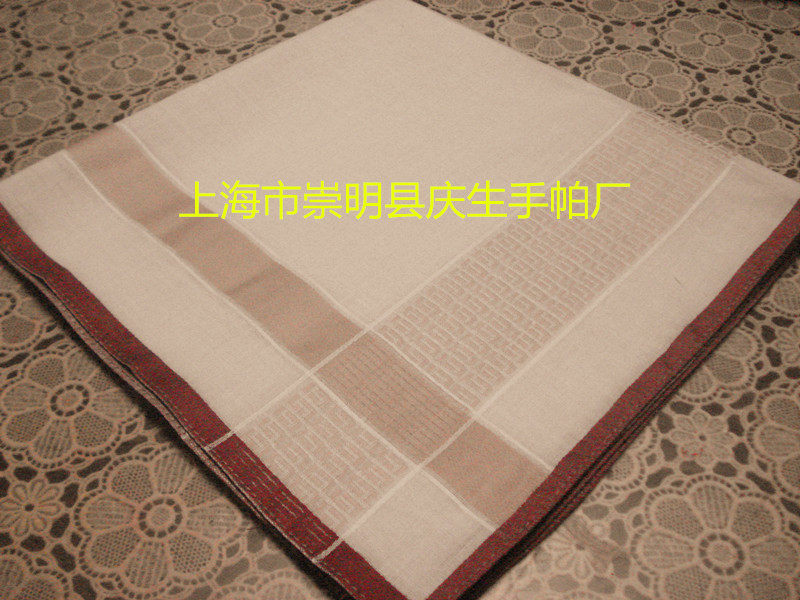Men's handkeratopter Pasha light coffee color plaid handkeratoppa Exit all cotton foreign trade small jacquard manufacturer production