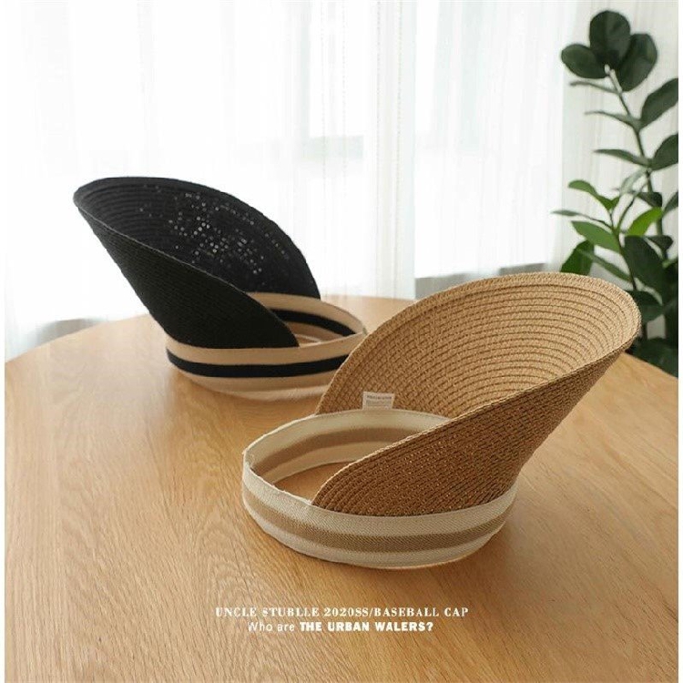 Sydney same style Korean version wild top straw hat sunshade female outdoor topless peaked cap beach sunshade summer hat