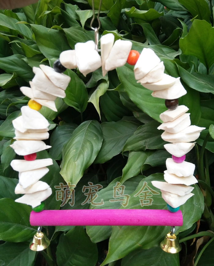 Mới mực nang xương đu chim budgie swing đồ ăn nhẹ cắn chơi đồ chơi cung cấp canxi - Chim & Chăm sóc chim Supplies Cám trứng