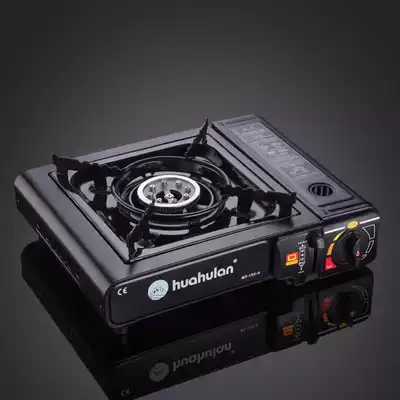 Mini field small car portable gas stove single port furnace liquefied gas outdoor gas single card oven frying meat