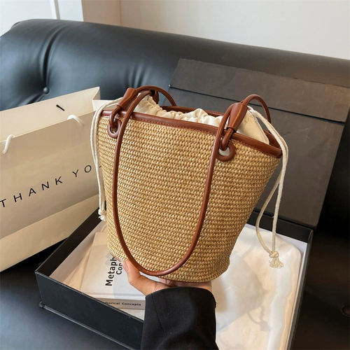 Модная летняя соломенная сумка на одно плечо для отдыха, городской стиль