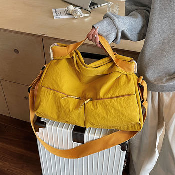 Casual outing large-capacity shoulder bag 2026 summer new nylon lightweight lazy style sports fitness tote bag