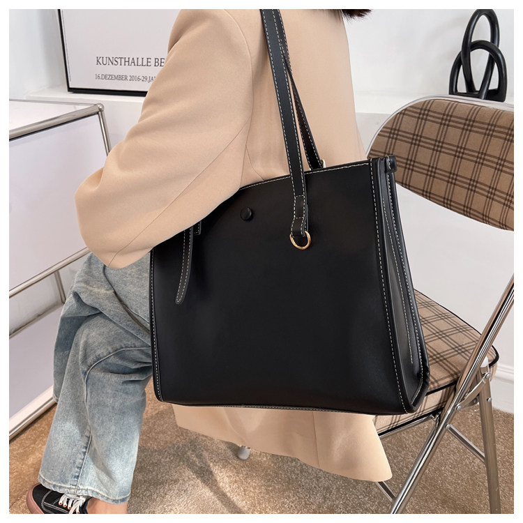 Women's Designer Tote Bag With Textured Pu Leather Shoulder Strap_voghion.com