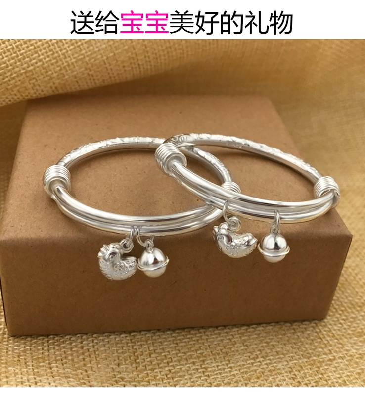 Gà đực và gà cái, em bé, rồng, em bé, trẻ em, trẻ em, 999, bạc sterling, vòng đeo tay, vòng chân, trăng tròn, chuông quà tặng sinh nhật