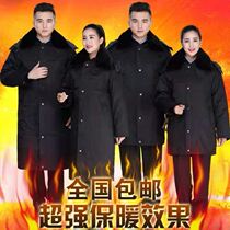 Security coat thick security clothing winter clothing cotton clothing extended reflective multi-function cold clothing work clothing