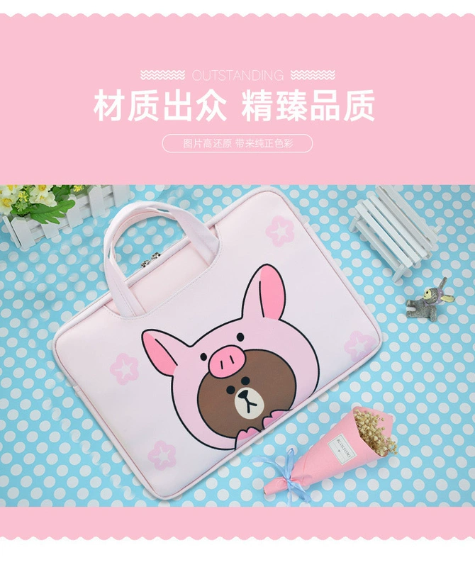 Túi đựng máy tính Apple cầm tay dễ thương hoạt hình nữ 14 inch nhỏ tươi vinh quang Huawei matebook13 Máy tính xách tay Lenovo 13,3 inch Lenovo 15,6 inch kê bảo vệ HP 12 inch - Phụ kiện máy tính xách tay