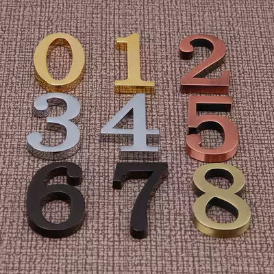 Customized metal retro number number English letter door head room number number number identification door label price label