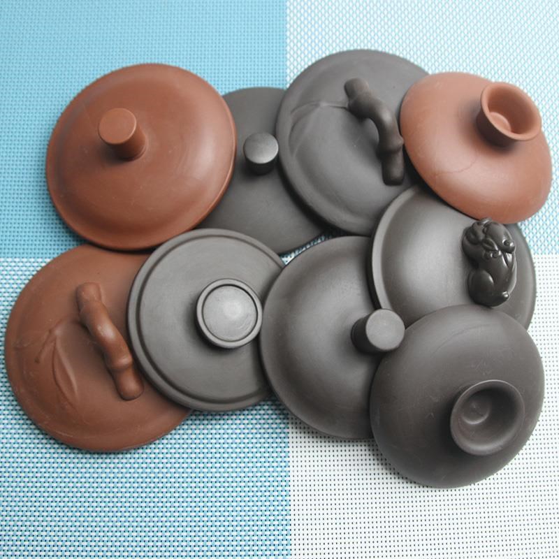 Single sale purple sand cup cover purple sand teapot cover bowl cover tea mug teacup red mud round small lid accessories
