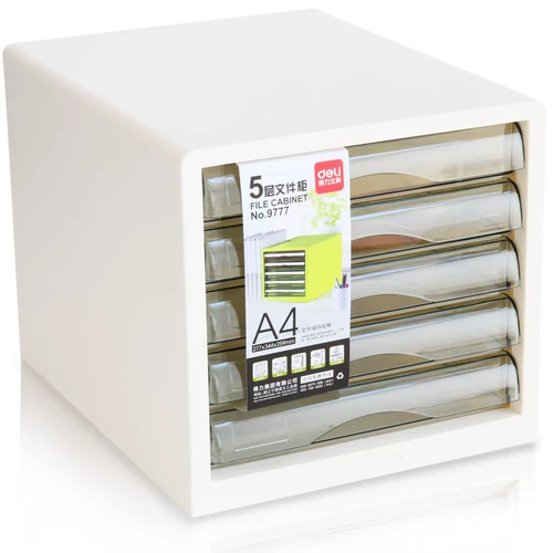 Бесплатная доставка 9777 Цветовые файловые шкаф 5 -Layer File Box Desktop File Cabinet Sabinet Пластиковый шкаф