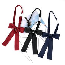 White shirt bow shirt collar Decoration ribbon raw shirt Japanese Academy style black wine red dark blue red