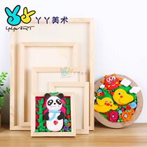 Ultra light stone plastic light clay handmade diy relief clay wood picture frame snow mud super clear Clay photo frame material