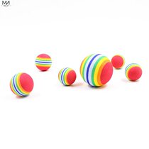 Pet amuse Kitty dog toy ball funny cat ball Rainbow Ball EVA Ball small elastic mute ball supplies